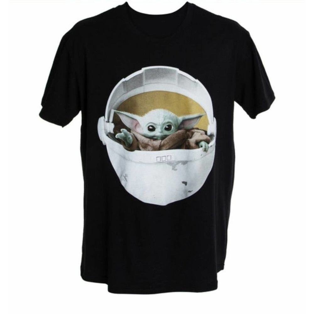 Mens Mandalorian Baby Yoda TShirt Cotton New Star Wars Large